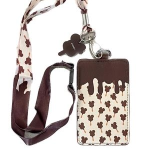 DISNEY LOUNGEFLY Mickey Ice Cream Bar Card & ID Holder with Landyard